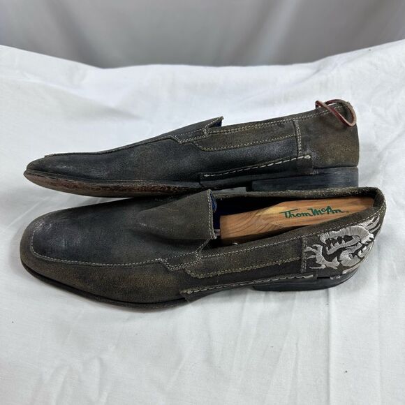 VTG Mark Nason Rock Never Dies Mens Brown Dragon Leather Shoes Sz 8.5 main image 6